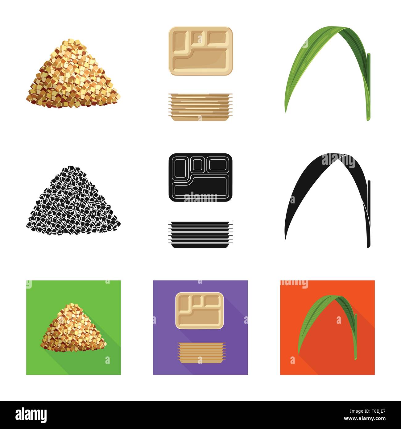 Piece Cardboard Leaf Granulated Container Green Brown Food Raw Jaggery Tray Material Diabetes Plastic Stock Glucose Packaging Natural Block Pack India Storage Eco Africa Empty Blank Photosynthesis Farm Agriculture Sucrose Technology Sugarcane Cane