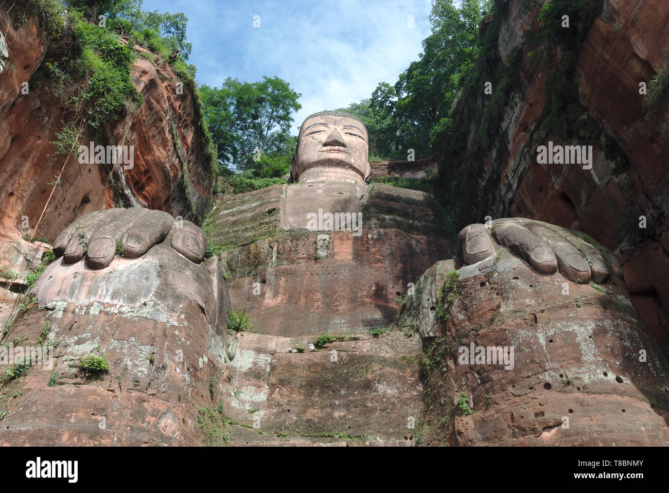 Giant Buddha at Leshan, Sichuan Province, China Stock Photo