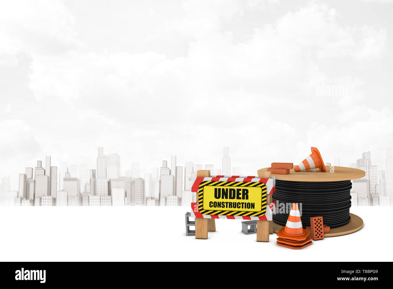 Construction Sign Rendering Rendering building work hi-res stock photography and images - Alamy
