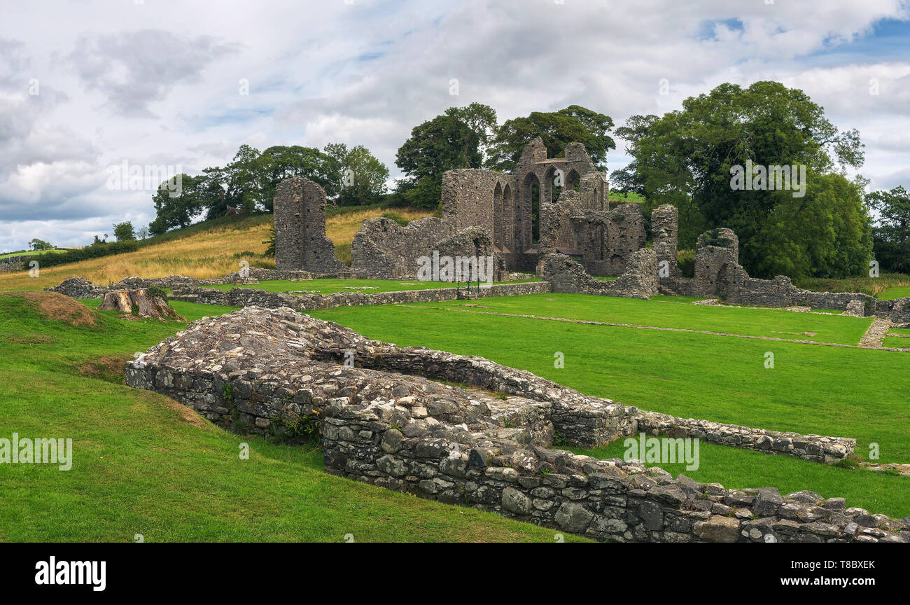 Ruins of Inch Abbey in Northern Ireland Stock Photo