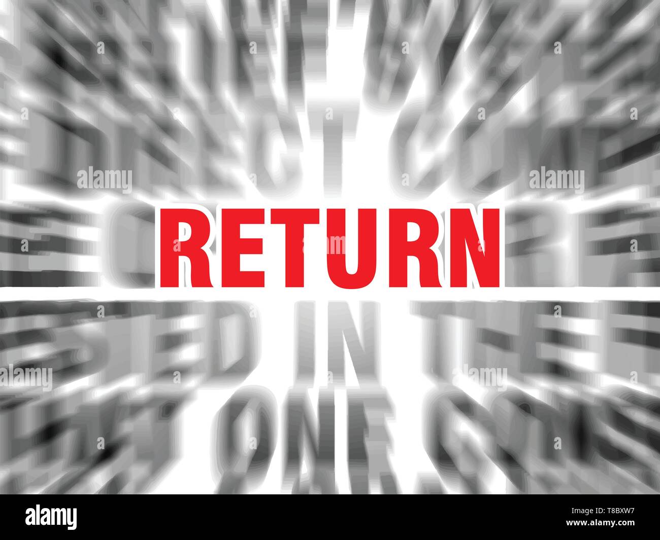 blurred text with focus on return Stock Vector Image & Art - Alamy