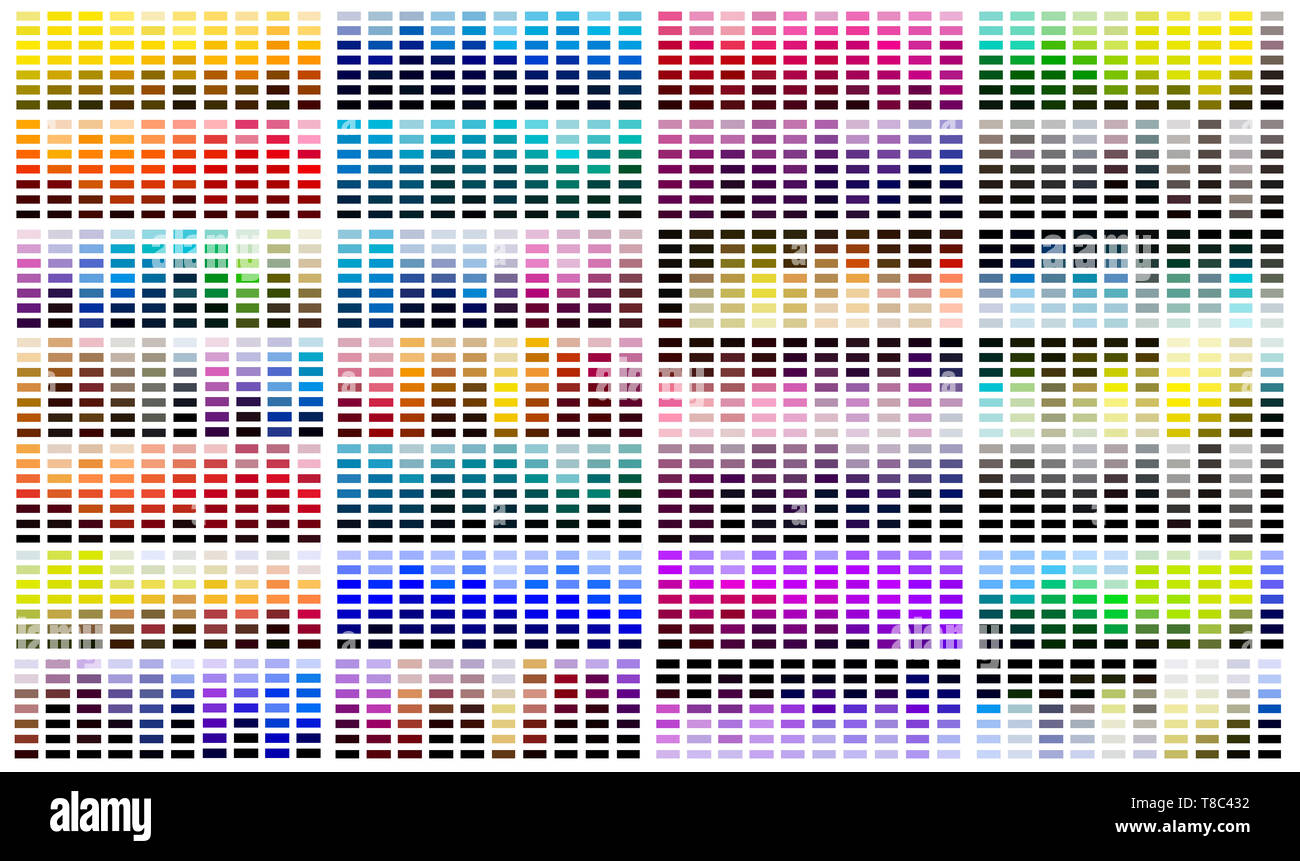 Color reference swatch palette Stock Photo