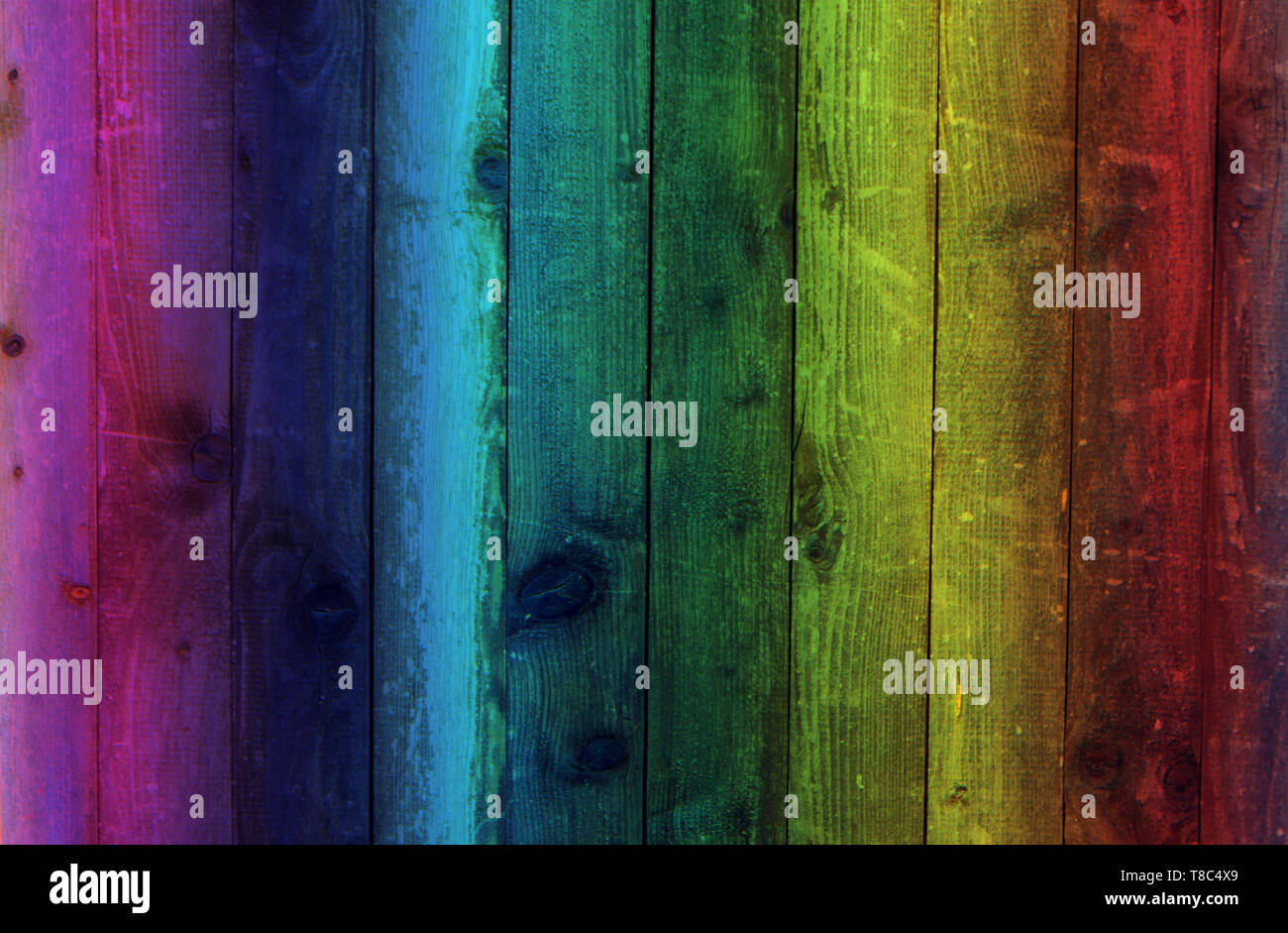 A wood background made with the colours of the rainbow - image Stock ...