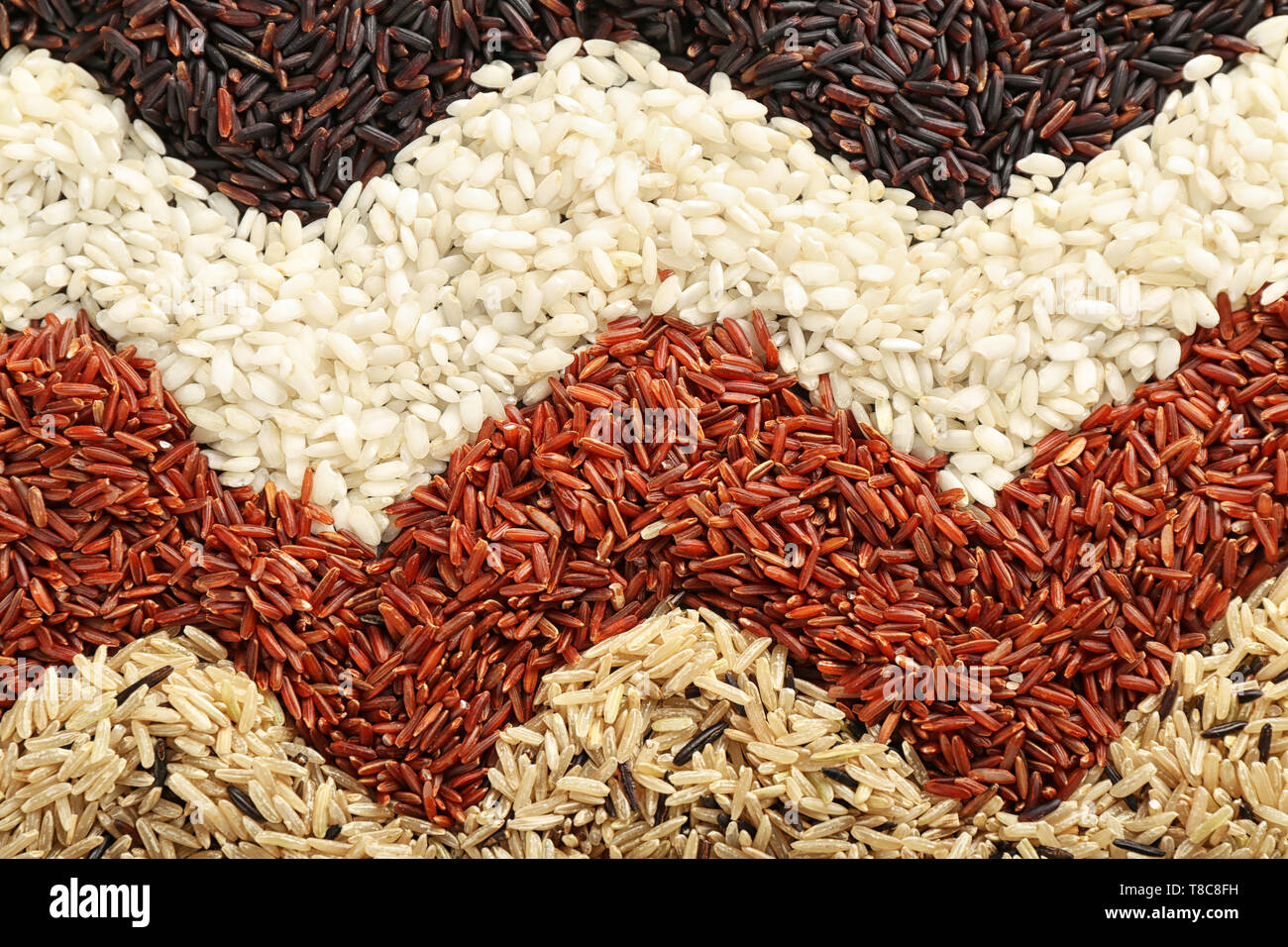 Different types of rice as background, closeup Stock Photo - Alamy