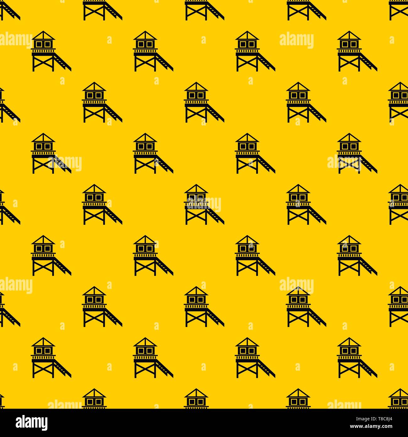Wooden stilt house pattern vector Stock Vector Image & Art - Alamy