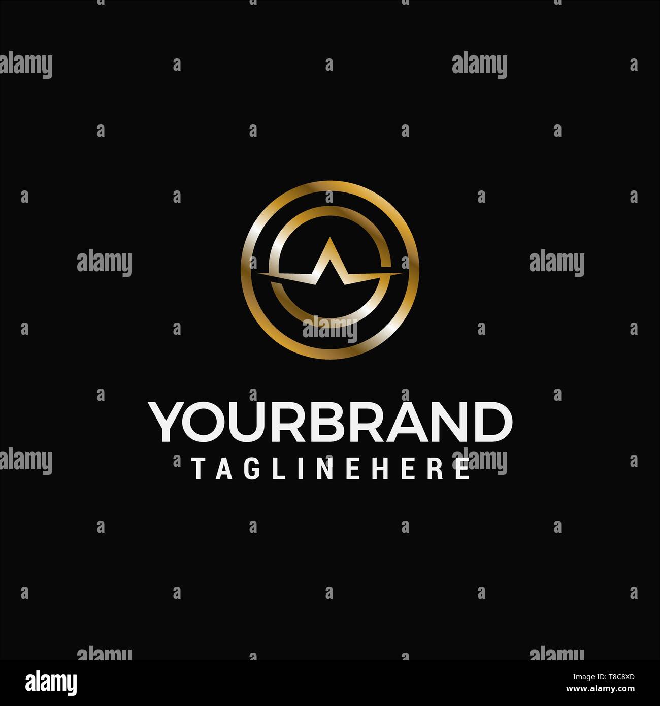 letter a luxury gold logo design concept template vector Stock Vector ...