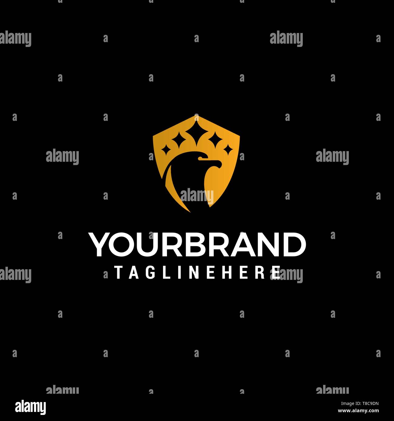 head bird luxury logo design concept template vector Stock Vector
