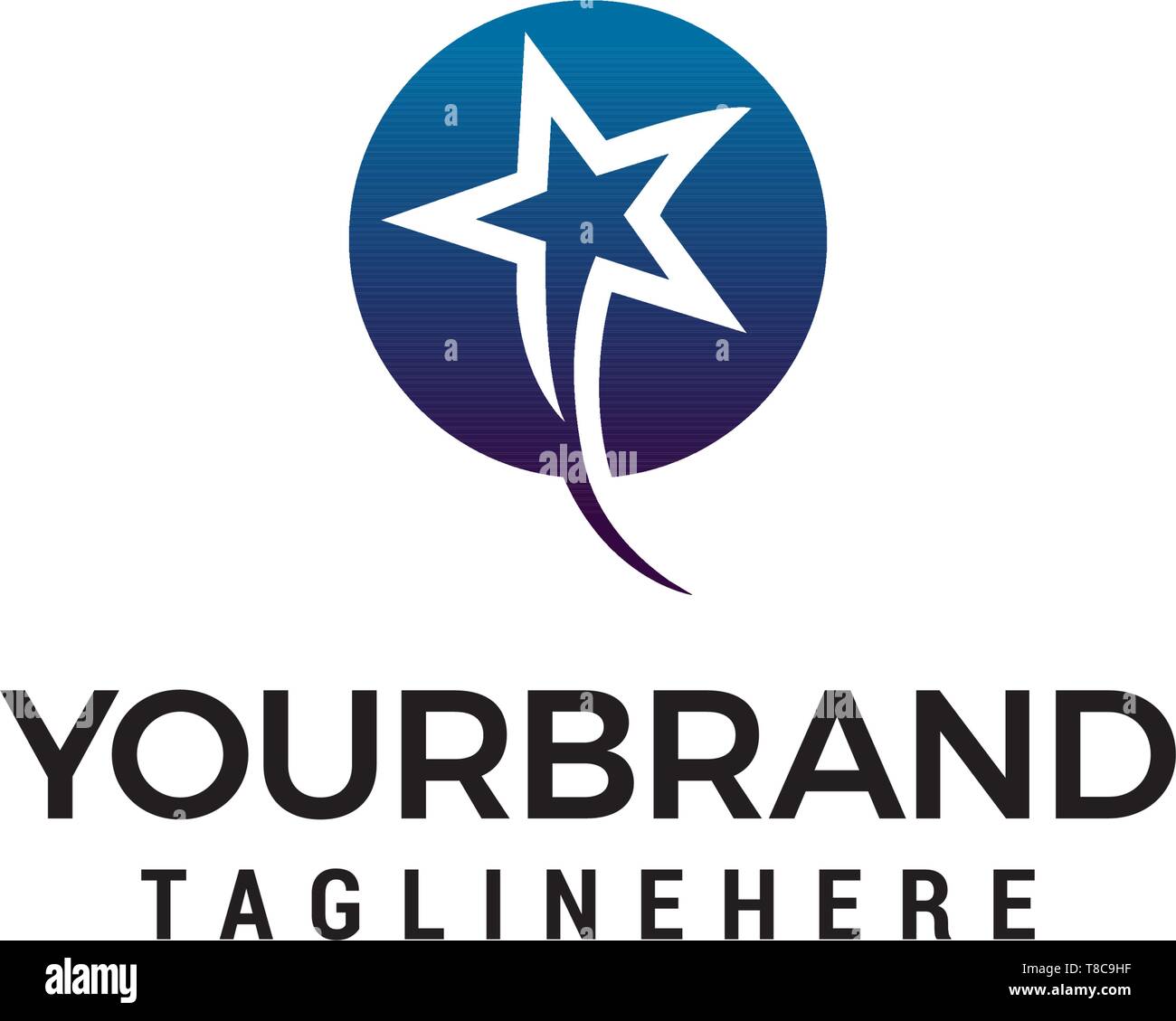 faster stars logo design concept template vector Stock Vector