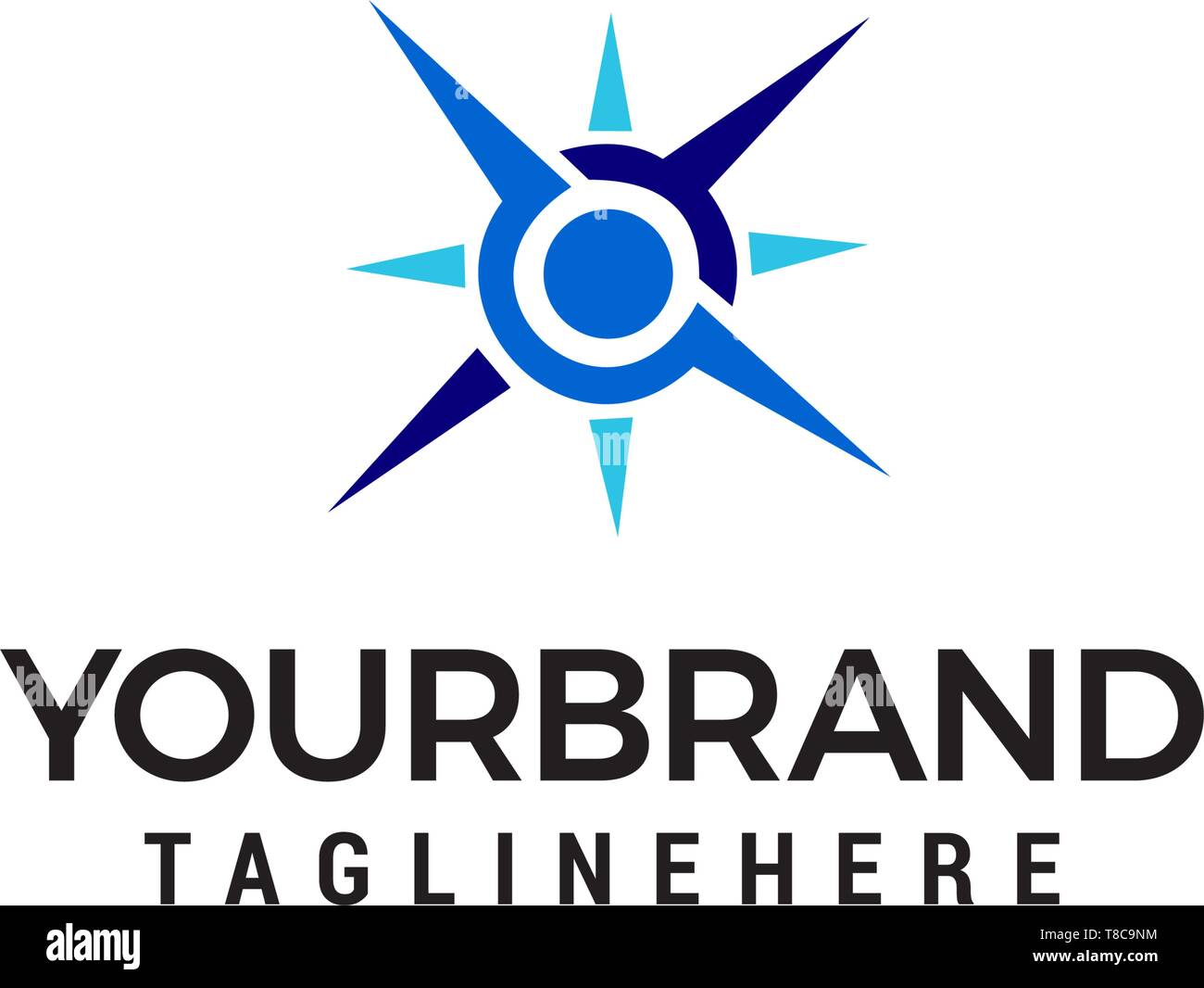 compass logo design concept template vector Stock Vector
