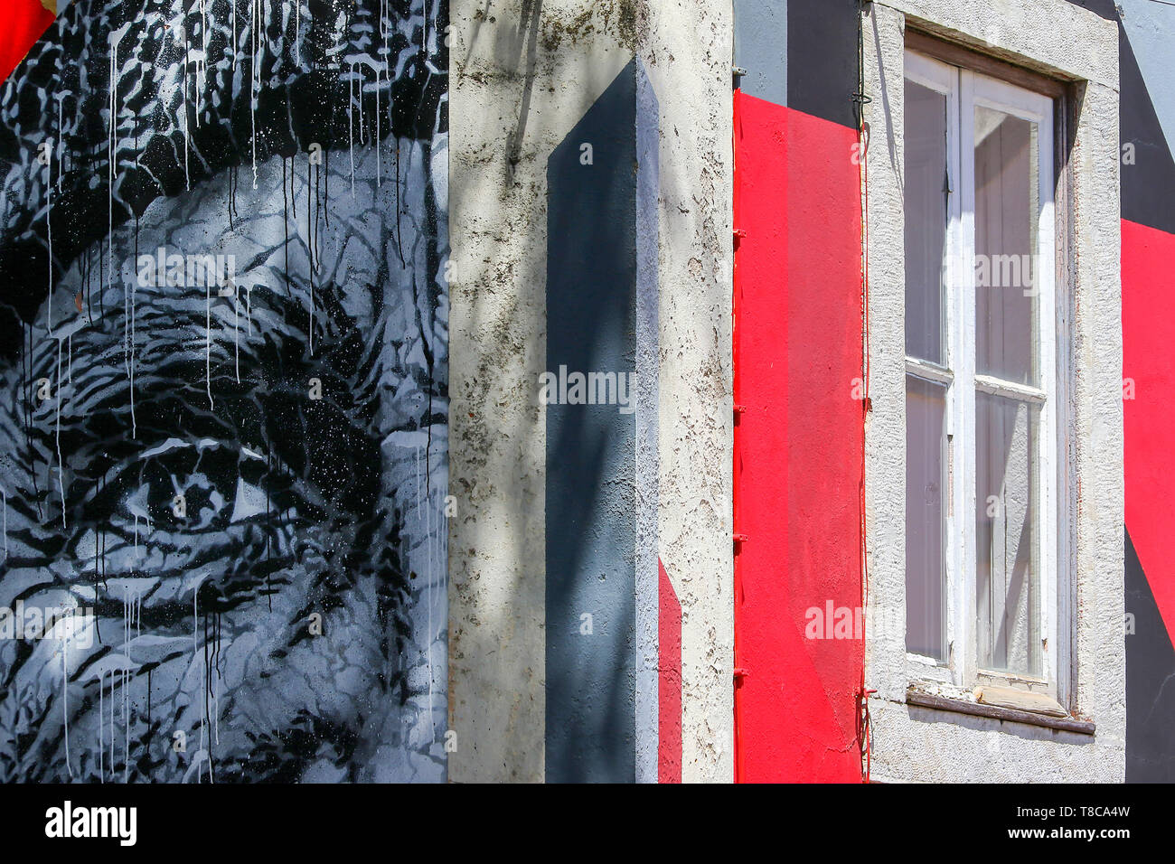 Detail from facade in Cascais, Portugal Stock Photo