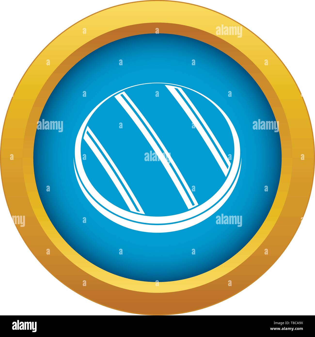 Grilled round beef steak icon blue vector isolated Stock Vector Image ...