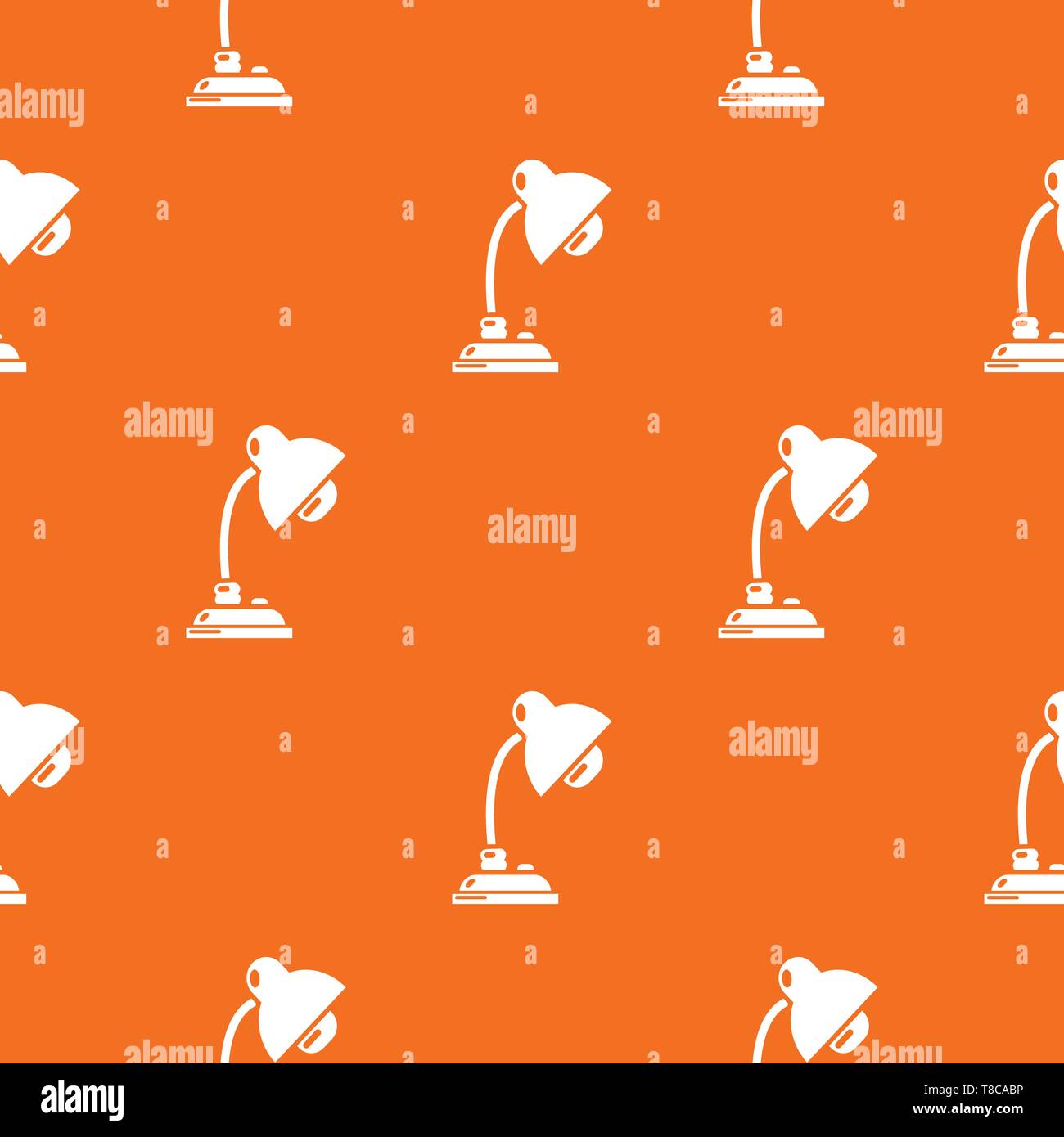 Reading lamp pattern vector orange Stock Vector