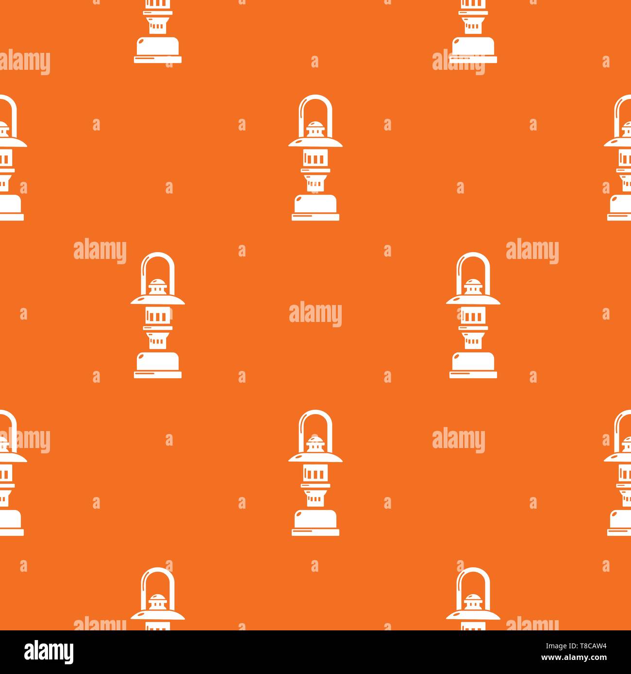 Oil lamp pattern vector orange Stock Vector
