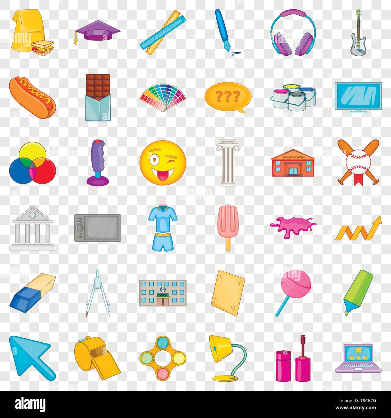 Baseball icons set, cartoon style Stock Vector Image & Art - Alamy