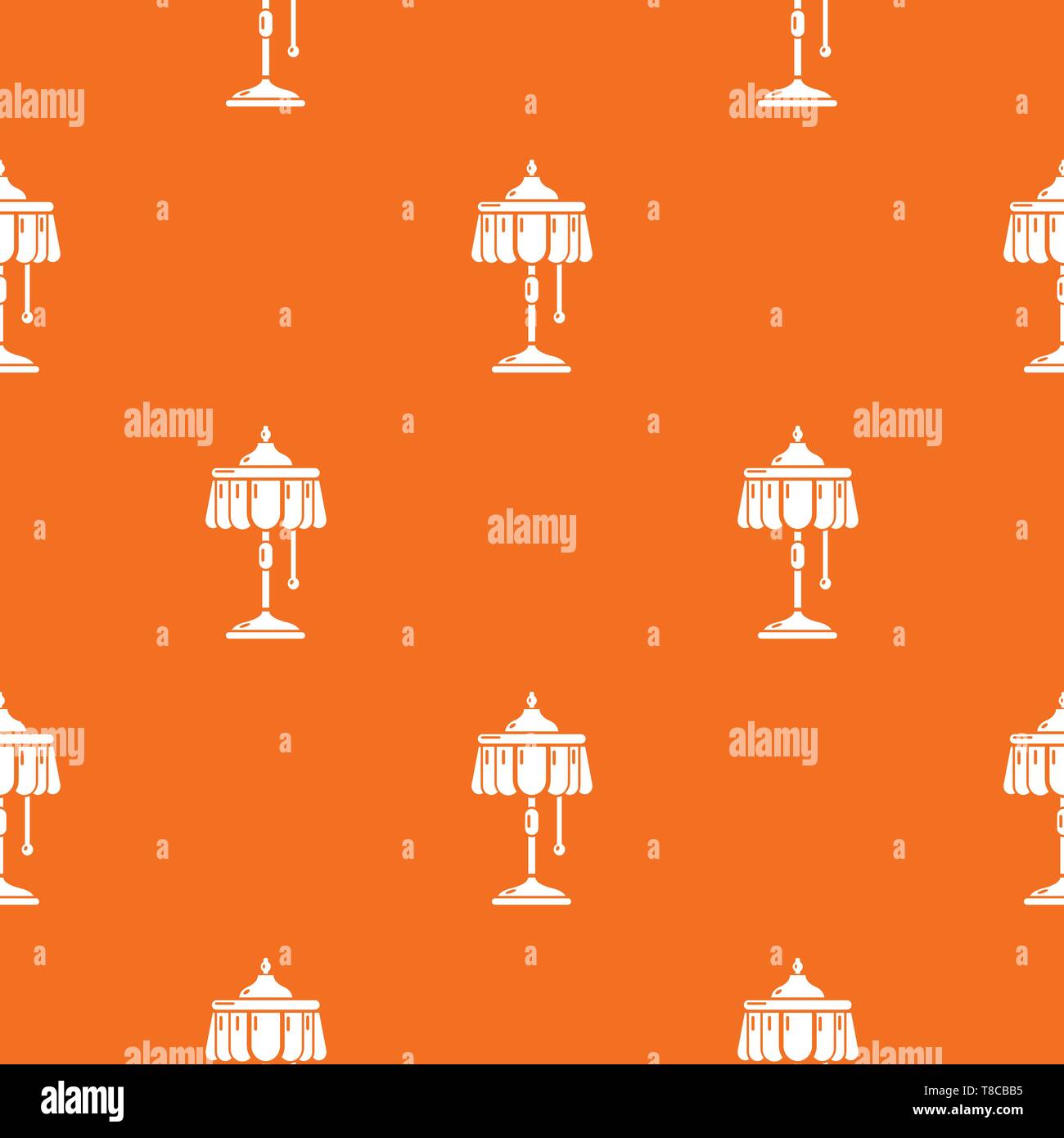 Electric lamp pattern vector orange Stock Vector