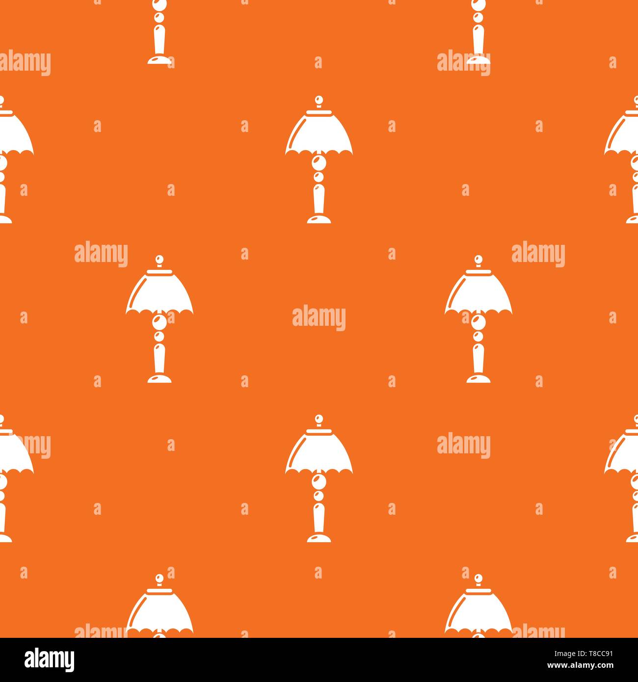 Bedroom lamp pattern vector orange Stock Vector