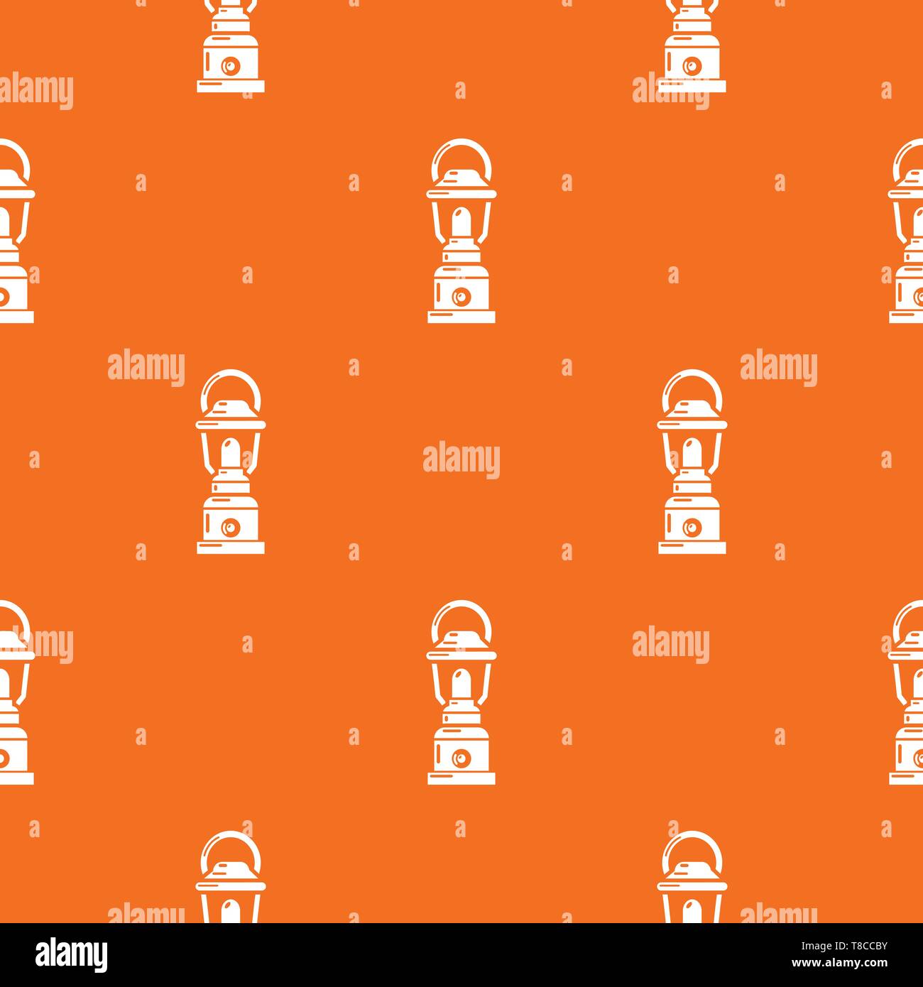 Kerosene lamp pattern vector orange Stock Vector