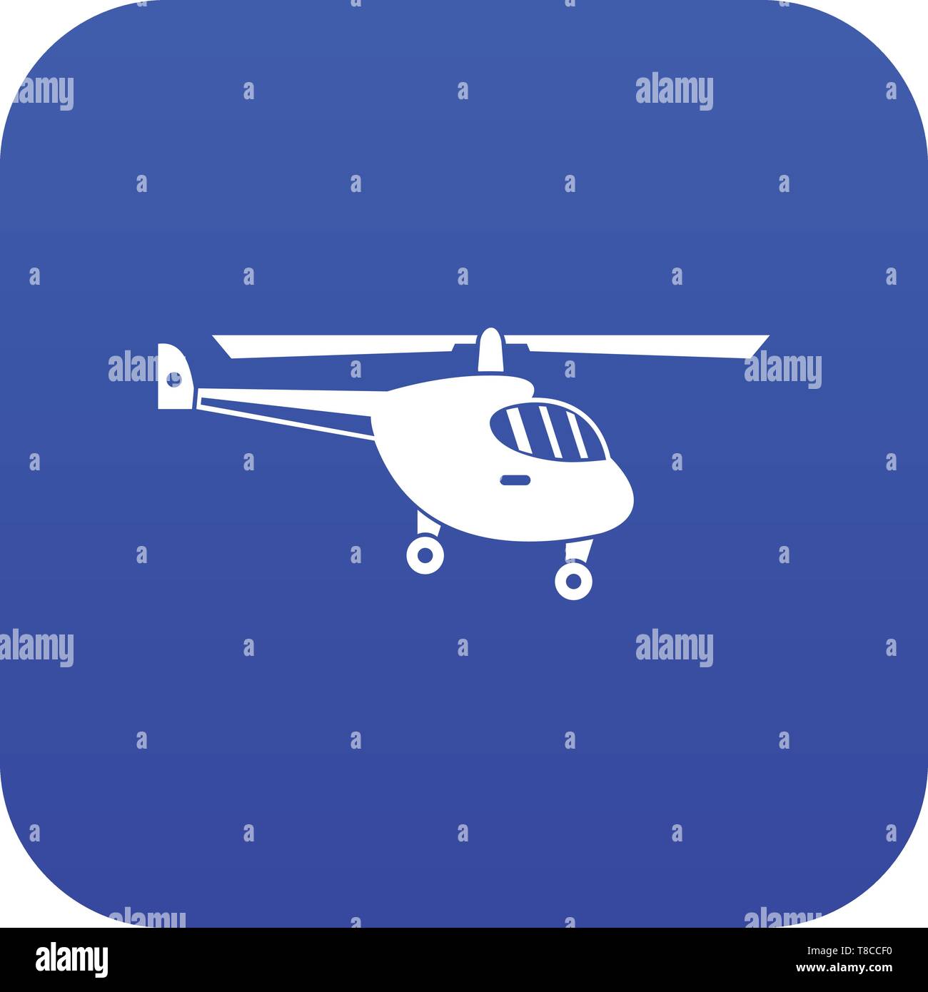 Helicopter icon digital blue Stock Vector