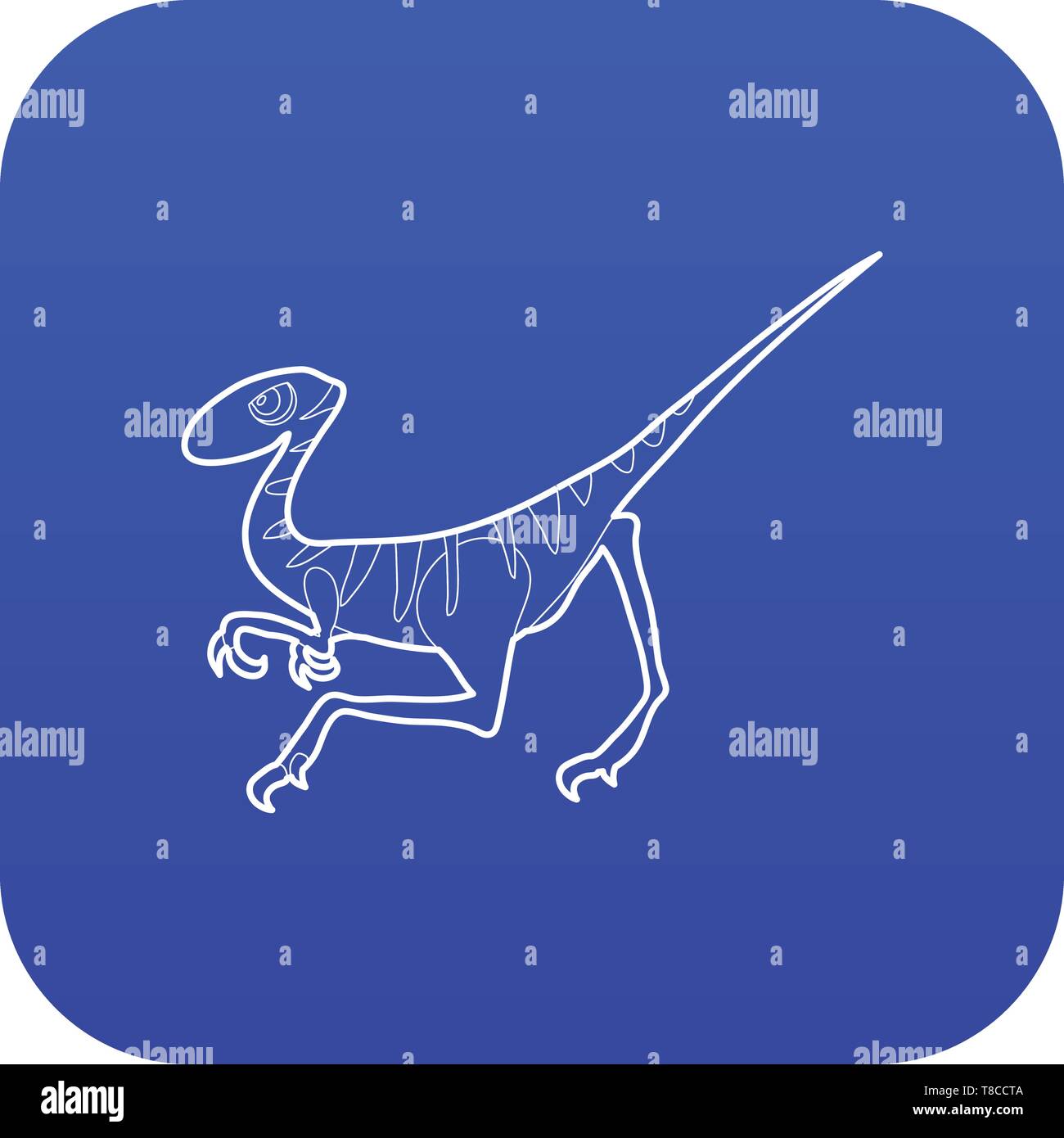 Velociraptor icon blue vector Stock Vector Image & Art Alamy