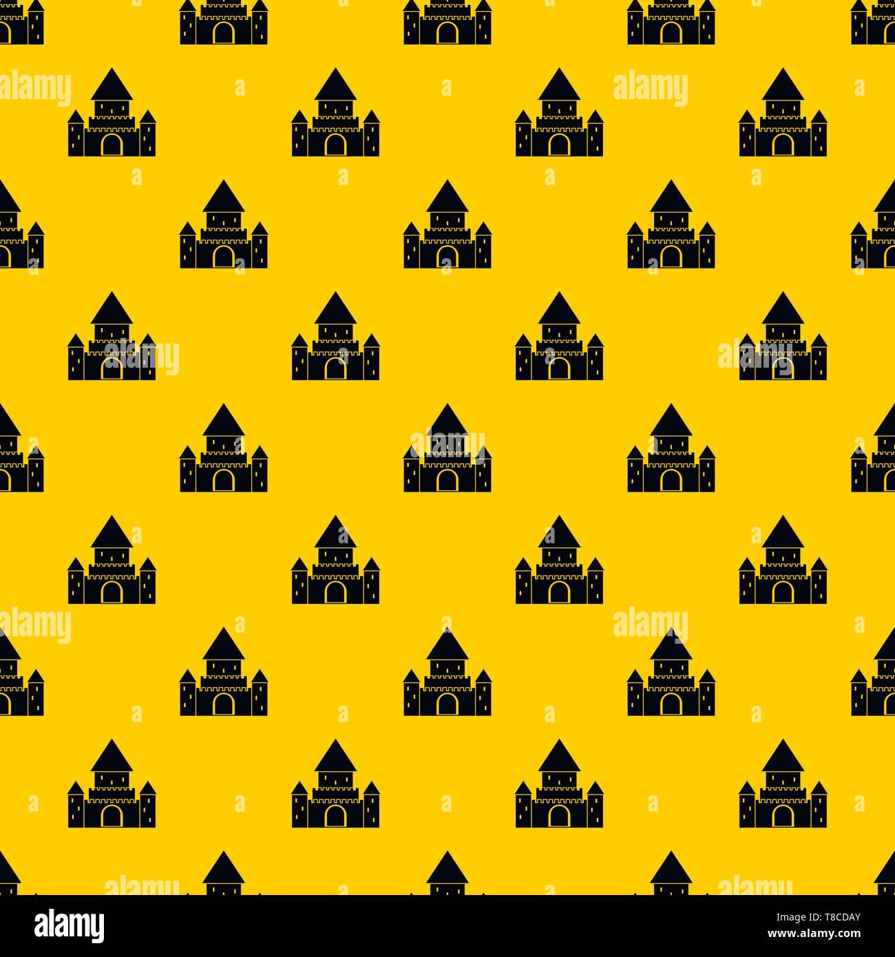 Chillon Castle, Switzerland pattern vector Stock Vector