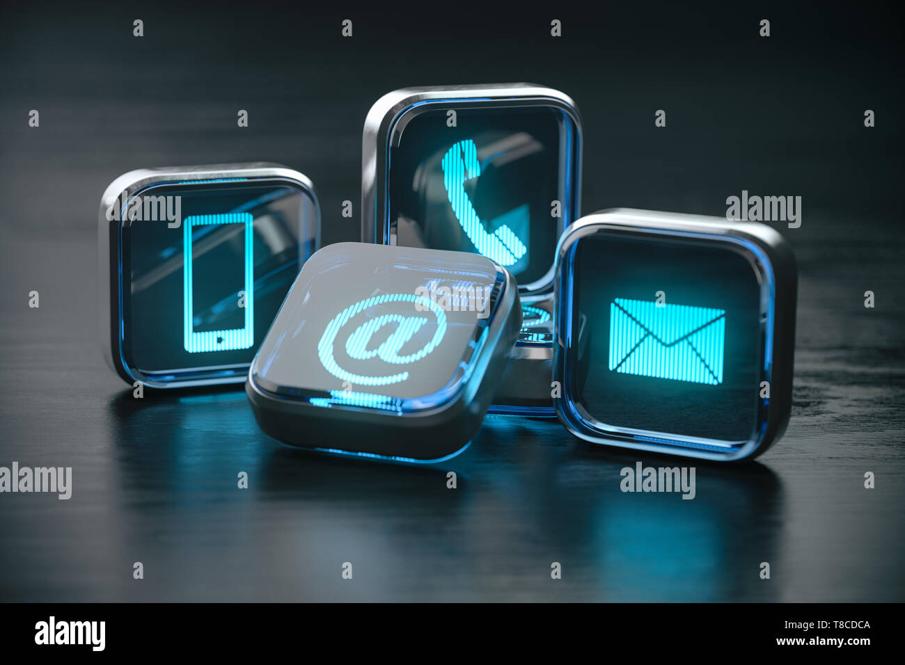 Contact us website page and internet concept. Contact methods. Signs of ...