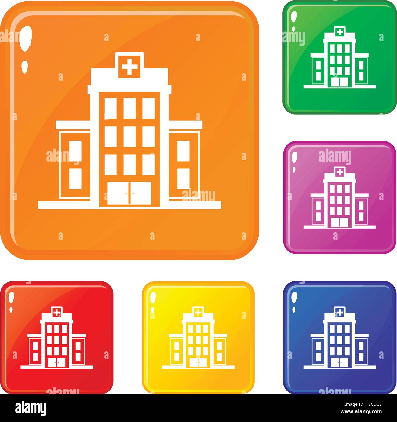 Hospital icons set vector color Stock Vector Image & Art - Alamy