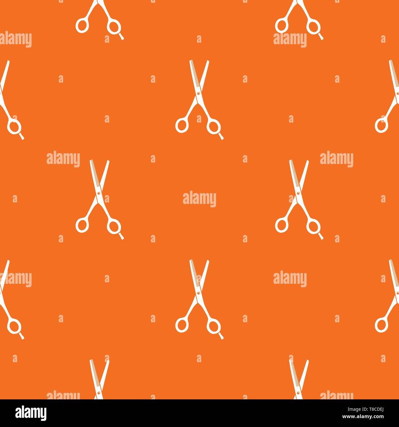 Scissors pattern vector orange Stock Vector