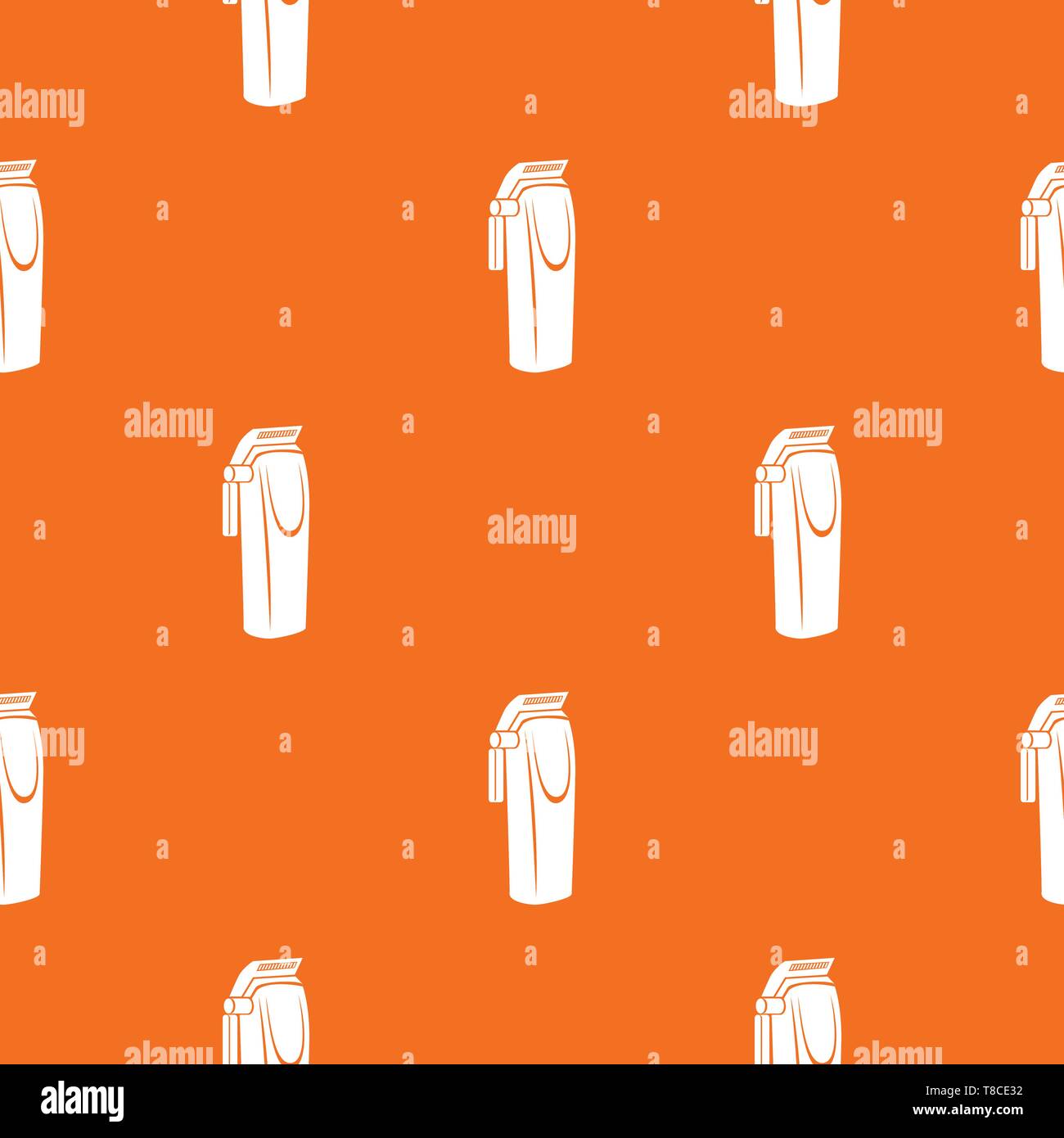 Electric razor pattern vector orange Stock Vector