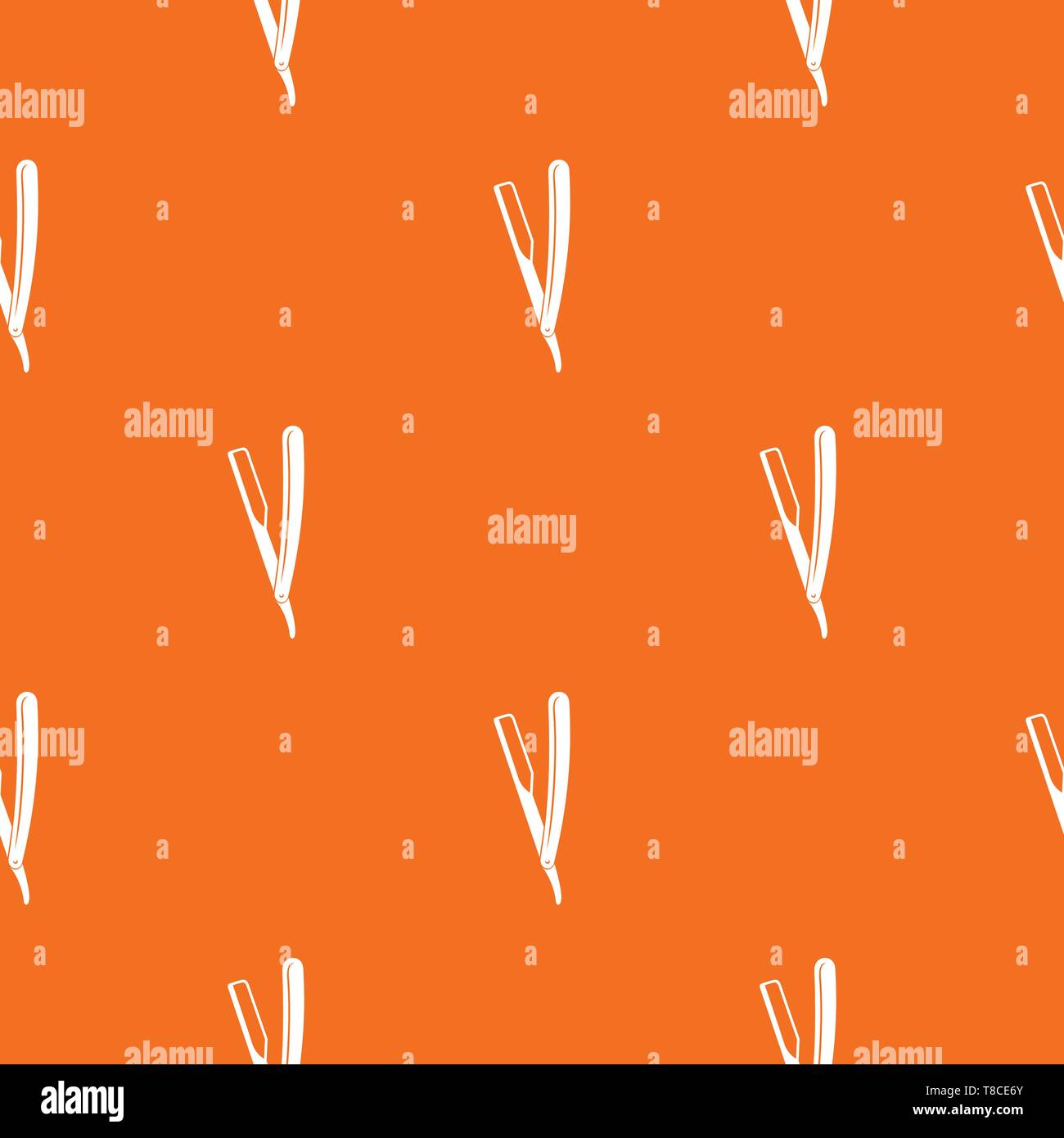 Razor pattern vector orange Stock Vector