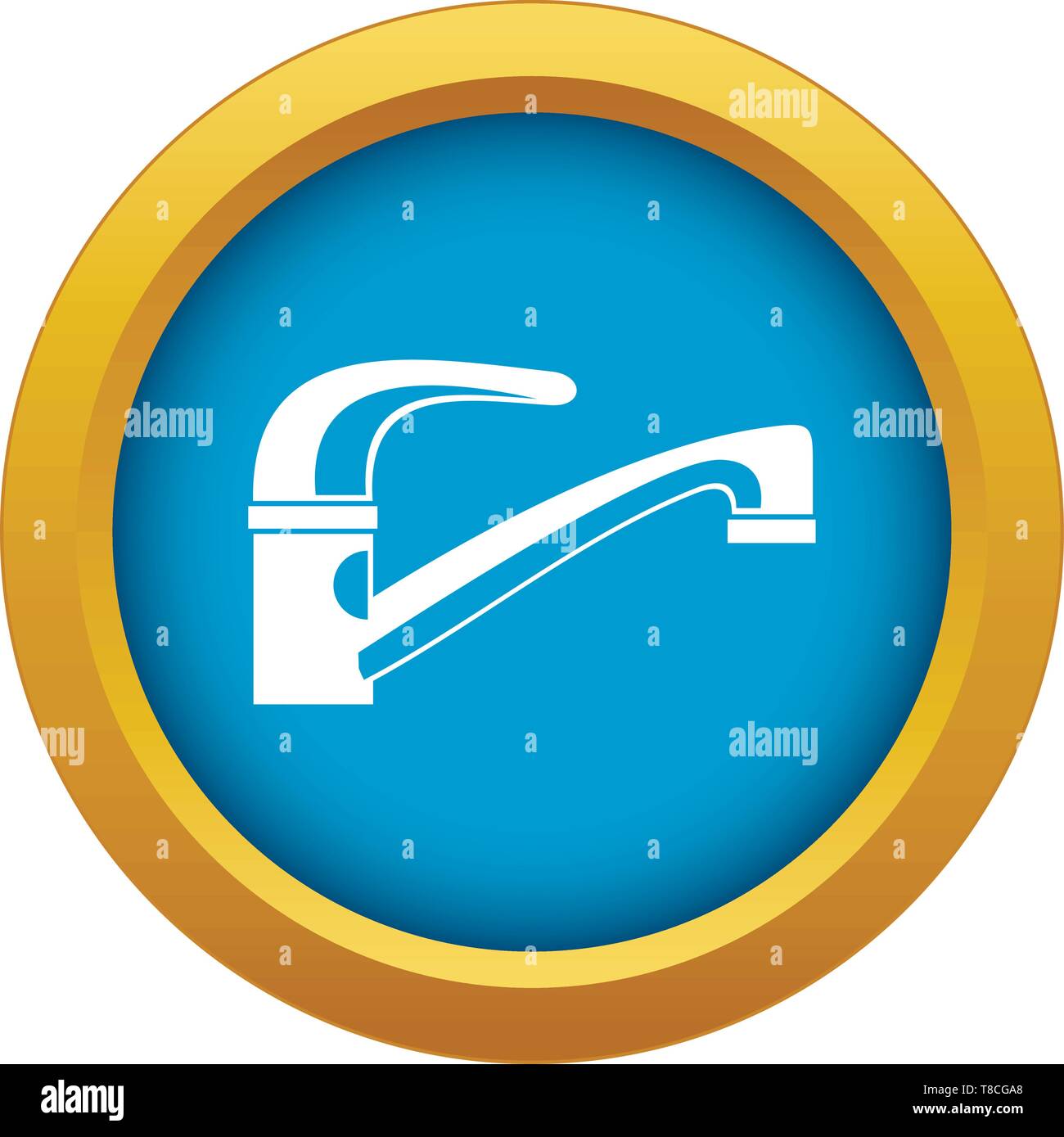 Water tap icon blue vector isolated Stock Vector Image & Art - Alamy