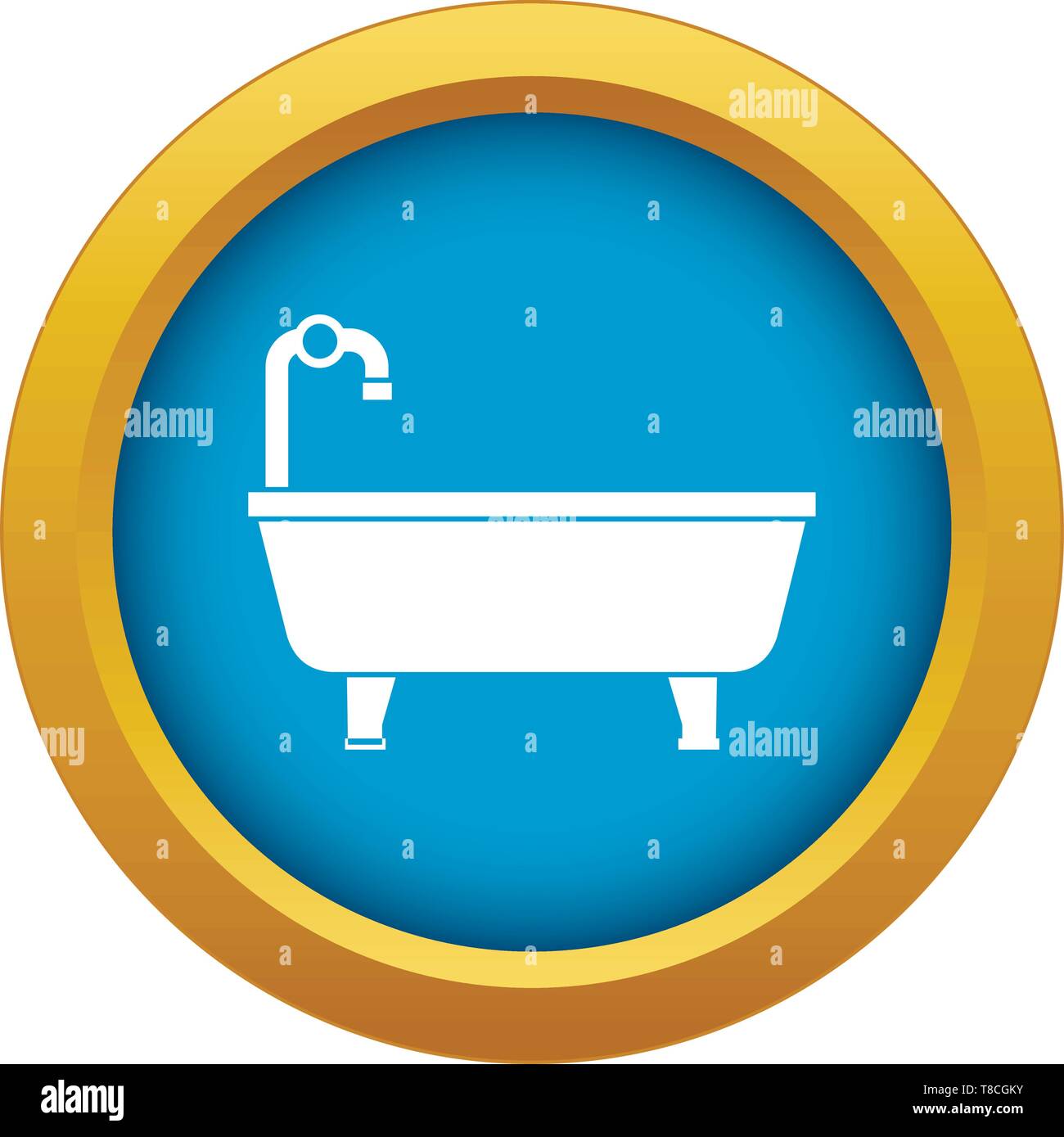 Bathtub icon blue vector isolated Stock Vector Image & Art - Alamy