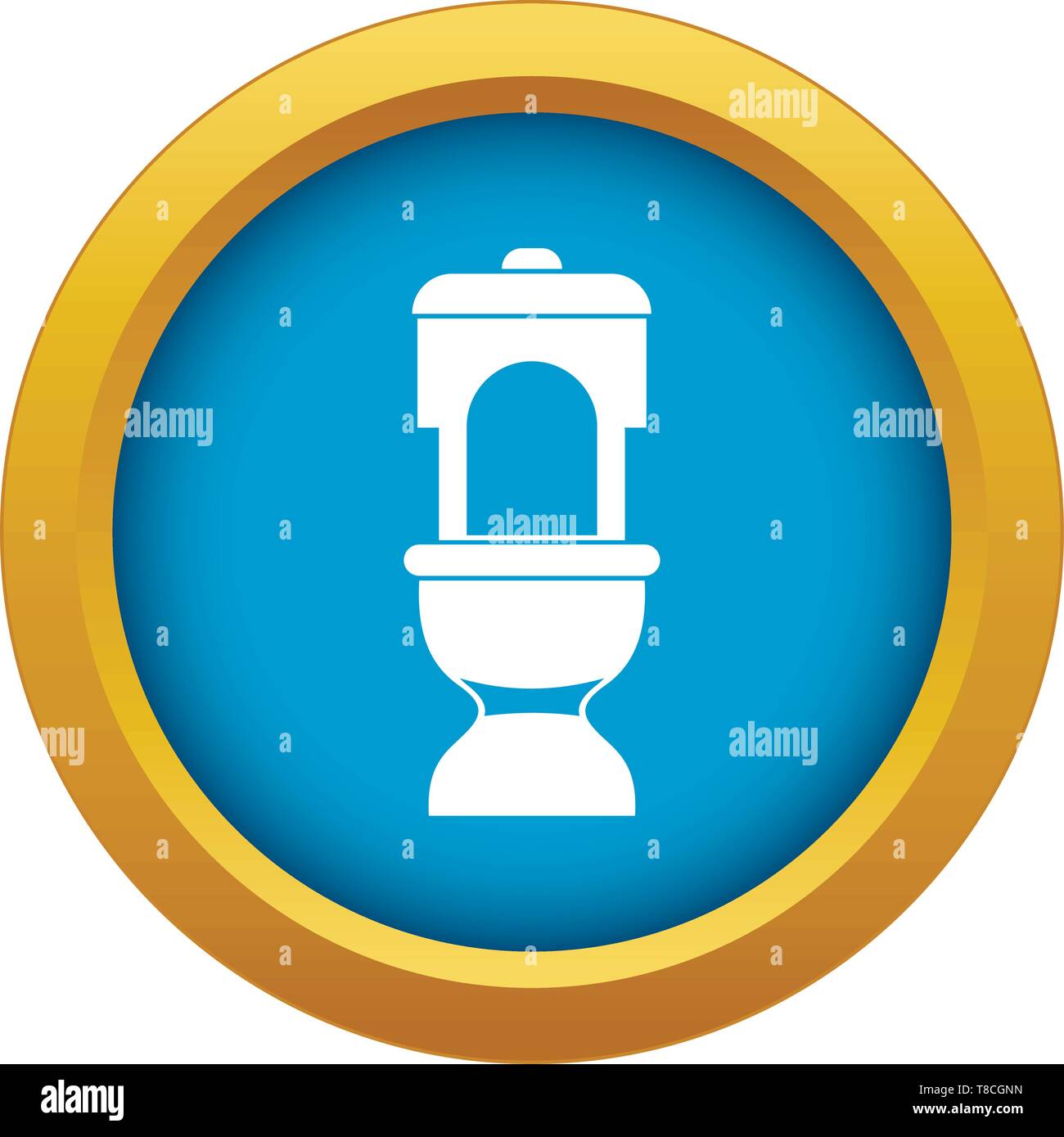 Toilet bowl icon blue vector isolated Stock Vector Image & Art - Alamy