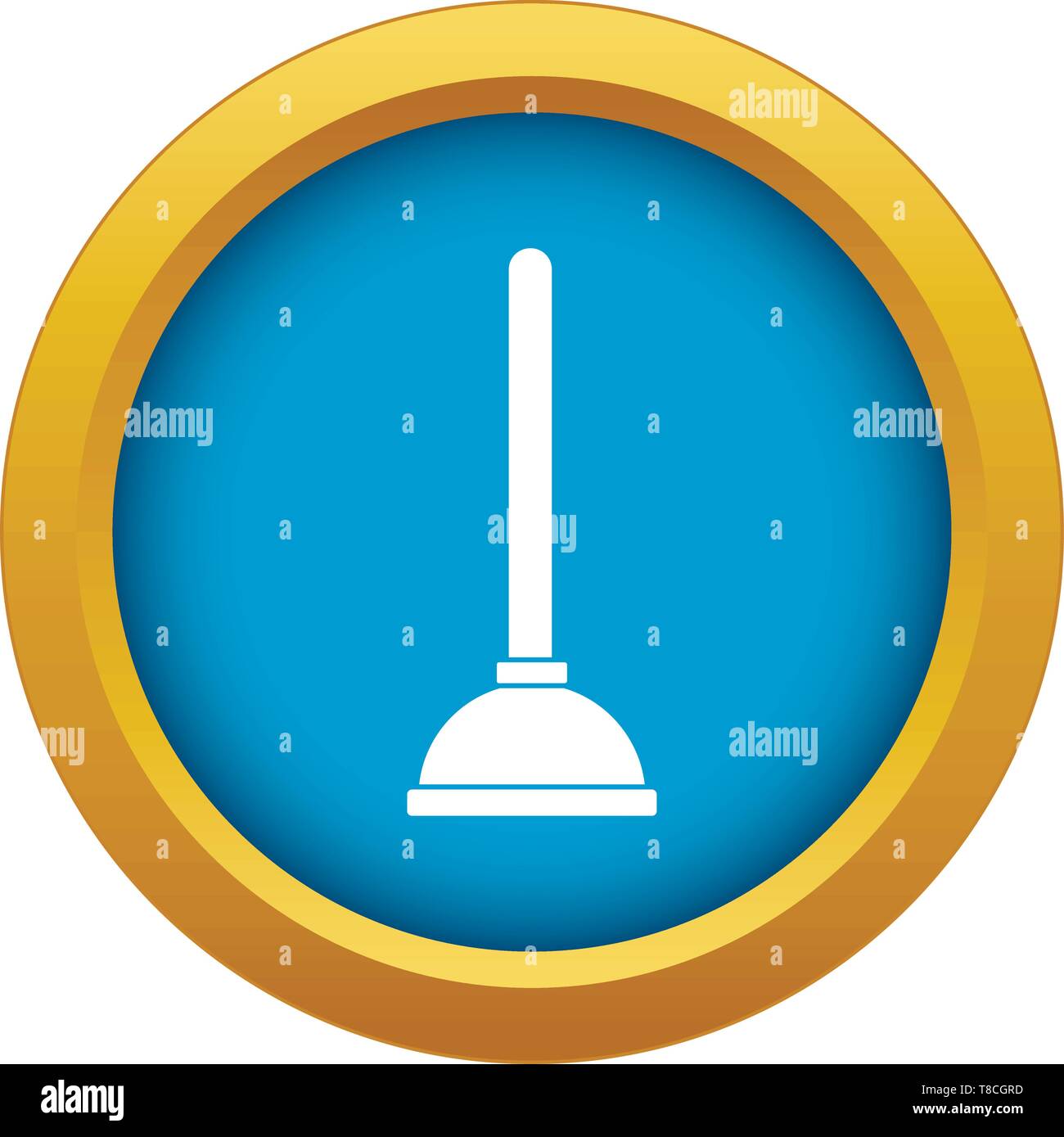 Toilet plunger icon blue vector isolated Stock Vector Image & Art Alamy