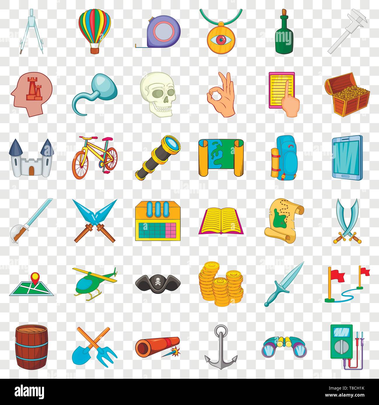 Castle icons set, cartoon style Stock Vector Image & Art - Alamy