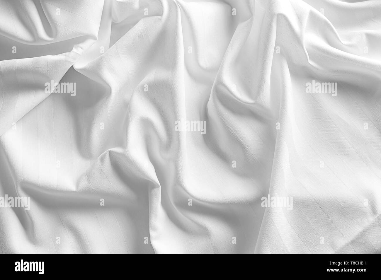 Crumpled bed linen as background Stock Photo Alamy