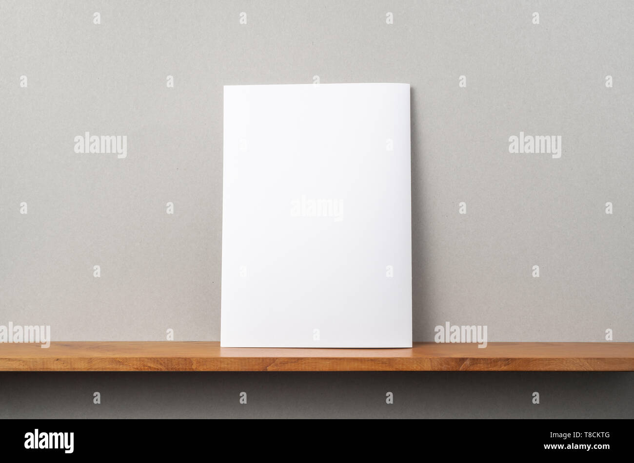 Download Design Concept Back View Of A4 Magazine Stand On Bookshelf And Grey Wall For Mockup Not 3d Render Stock Photo Alamy PSD Mockup Templates