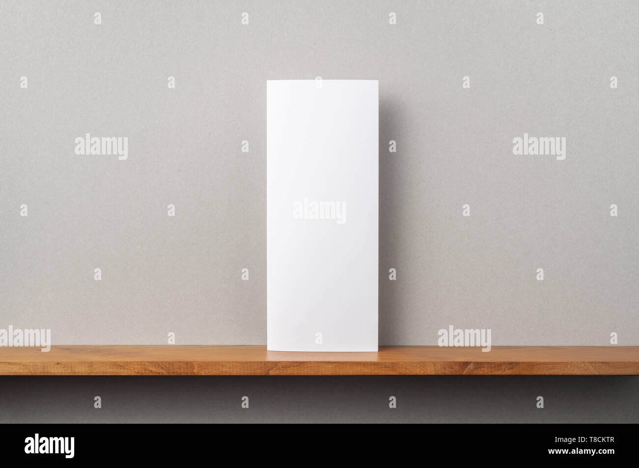 Download Design Concept Front View Of Blank Brochure Stand On Bookshelf And Grey Wall For Mockup Not 3d Render Stock Photo Alamy Yellowimages Mockups