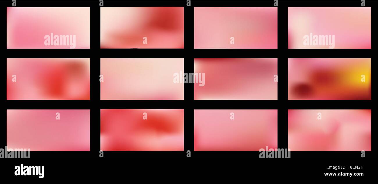 Set of Smooth abstract colorful mesh backgrounds Vector design Stock ...