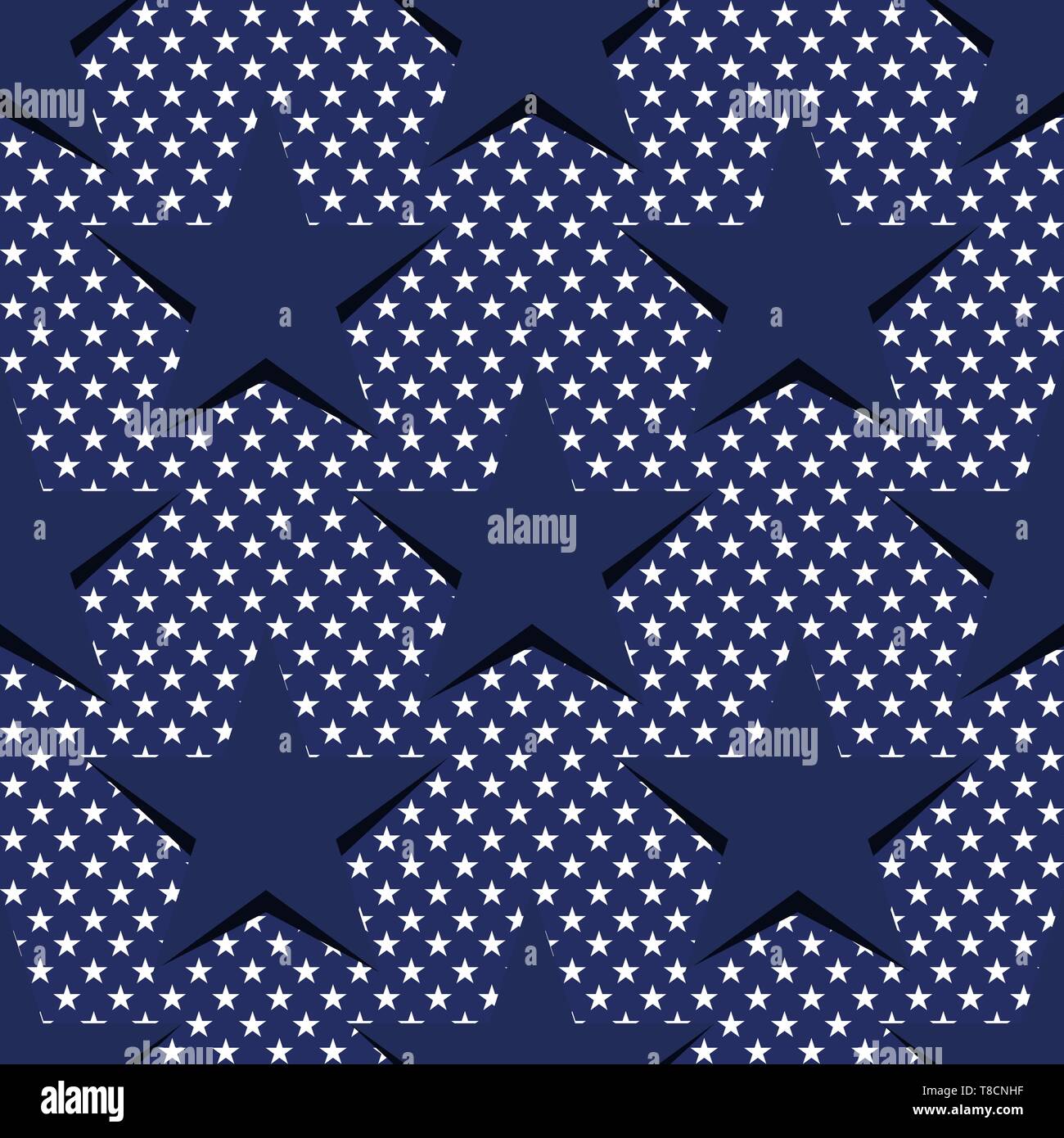 Seamless pattern with stars in the American flag theme. Stock vector ...