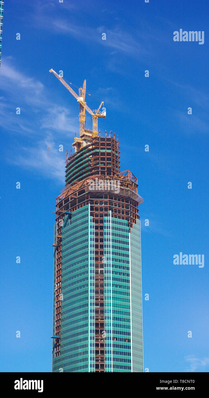 skyscraper develop on sky background Stock Photo - Alamy