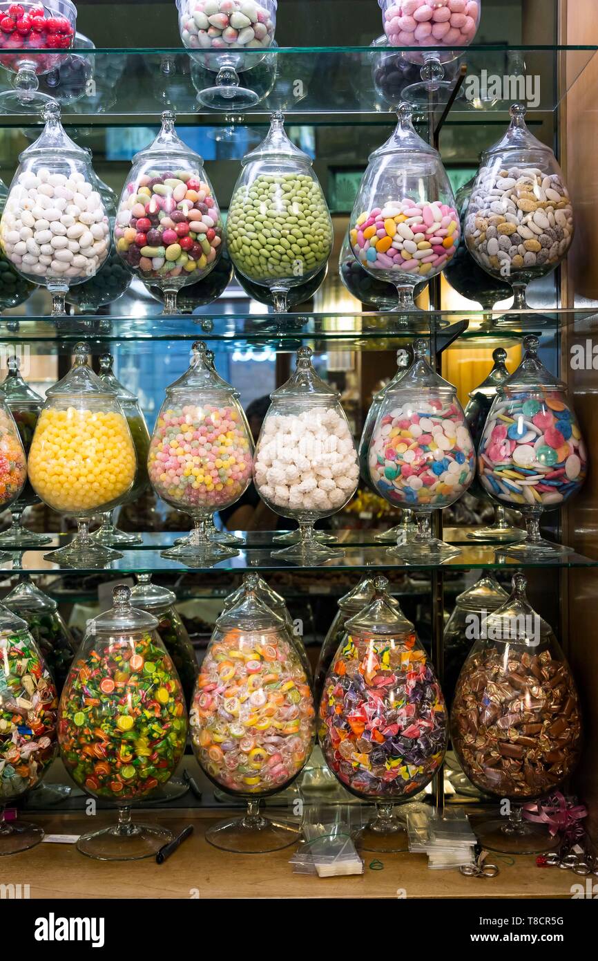 Italy, Tuscany, Florence, historic centre listed as World Heritage by UNESCO, Migone candies Stock Photo