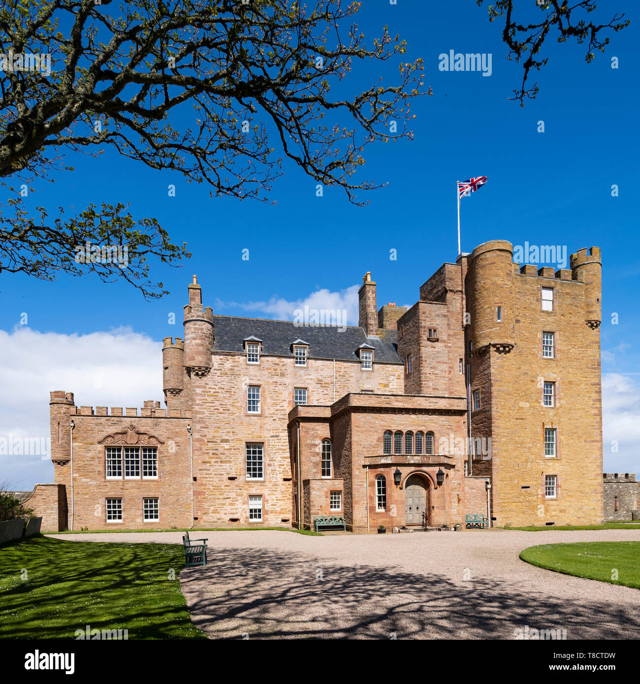 Castle of Mey on the North Coast 500 scenic driving route in northern Scotland, UK Stock Photo