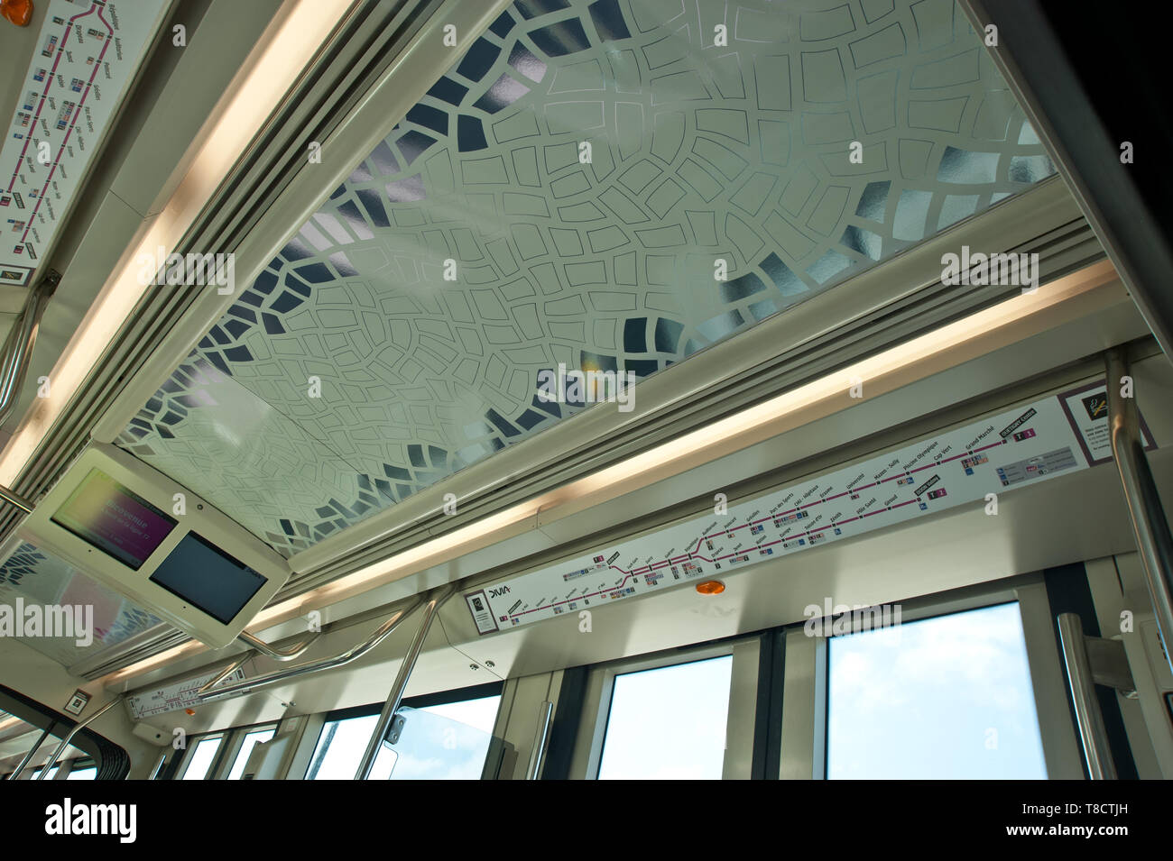 Dijon, Tramway Interior Stock Photo - Alamy