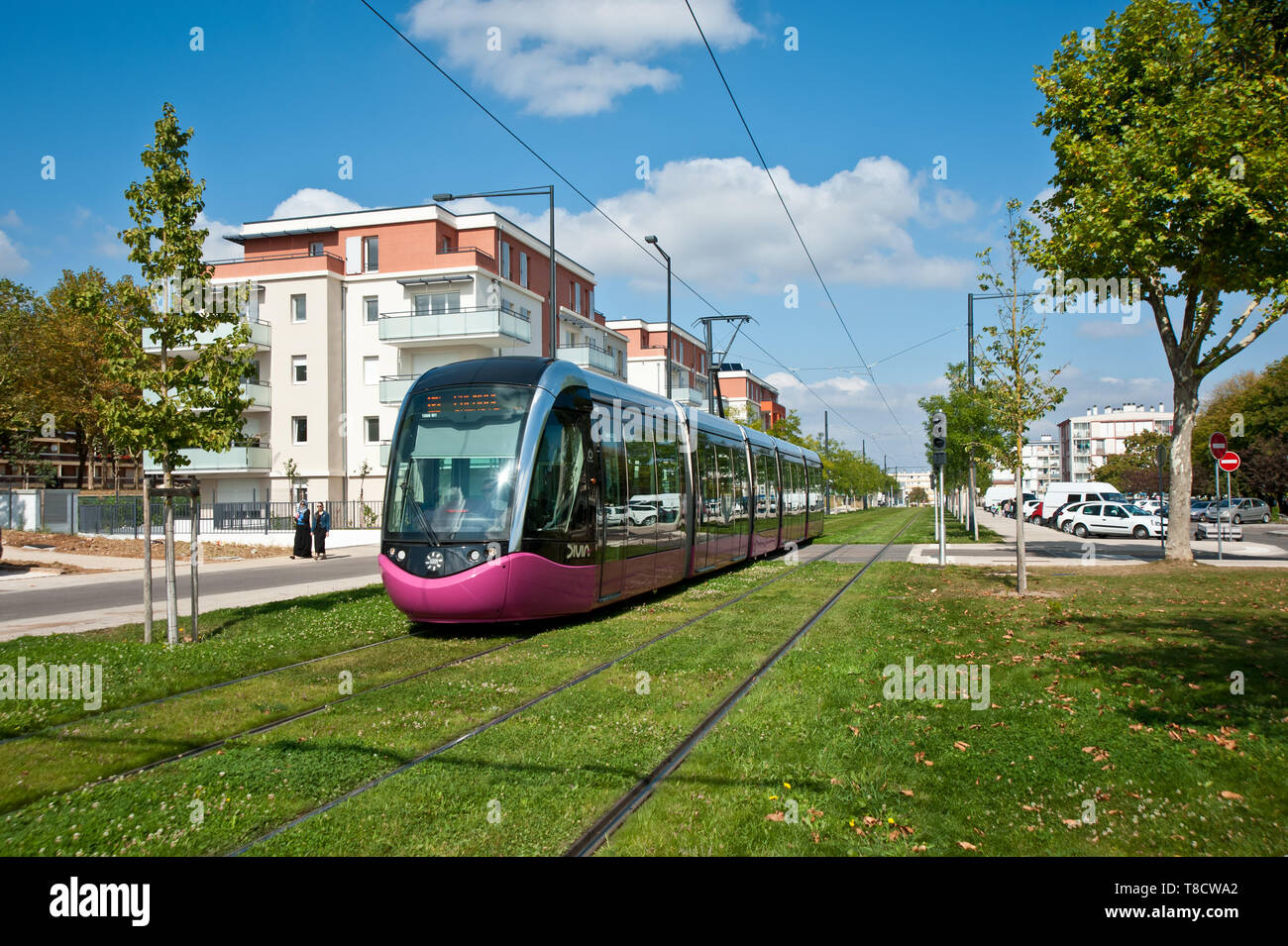 Dijon, Tramway Stock Photo