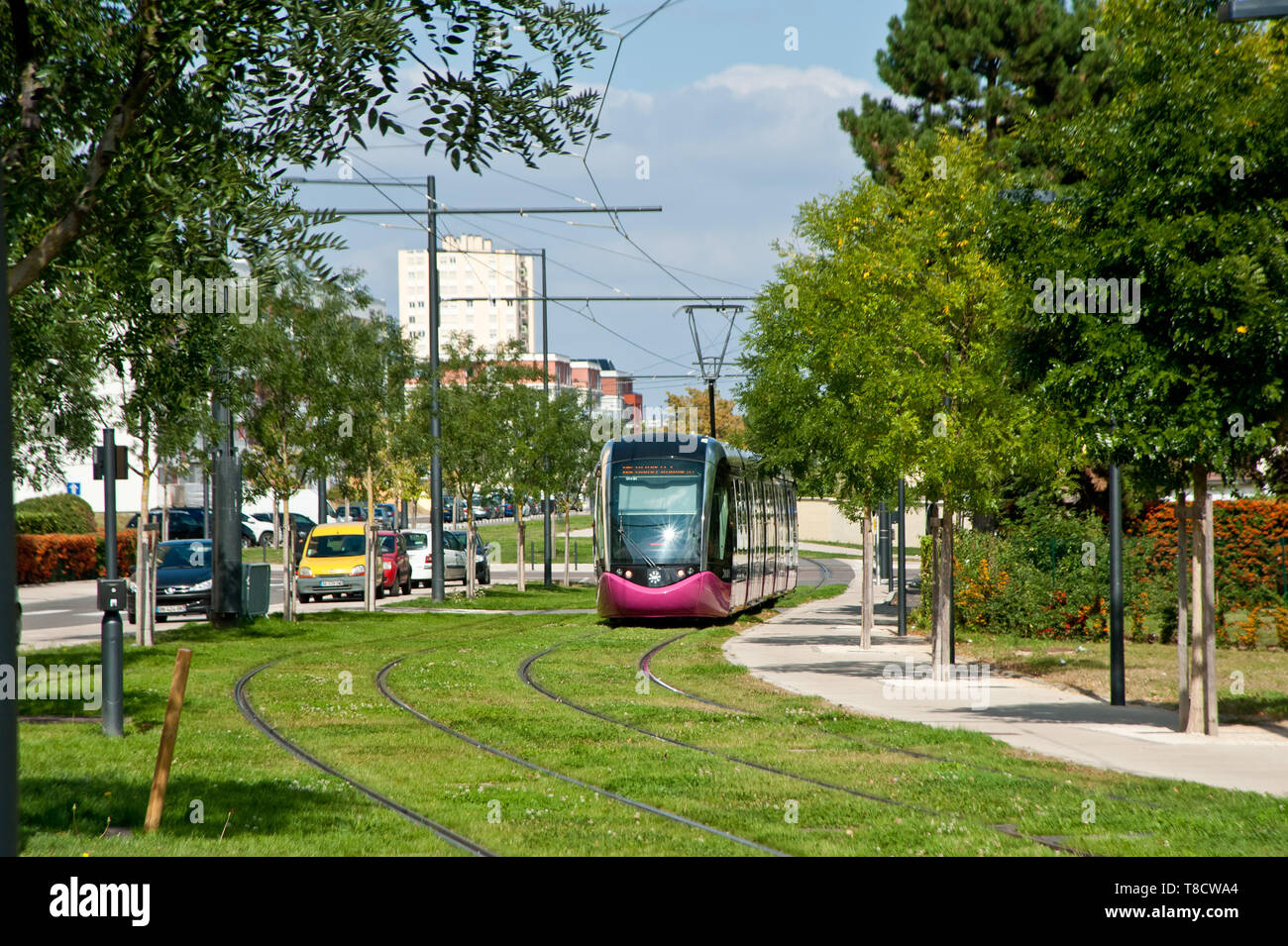 Dijon, Tramway Stock Photo