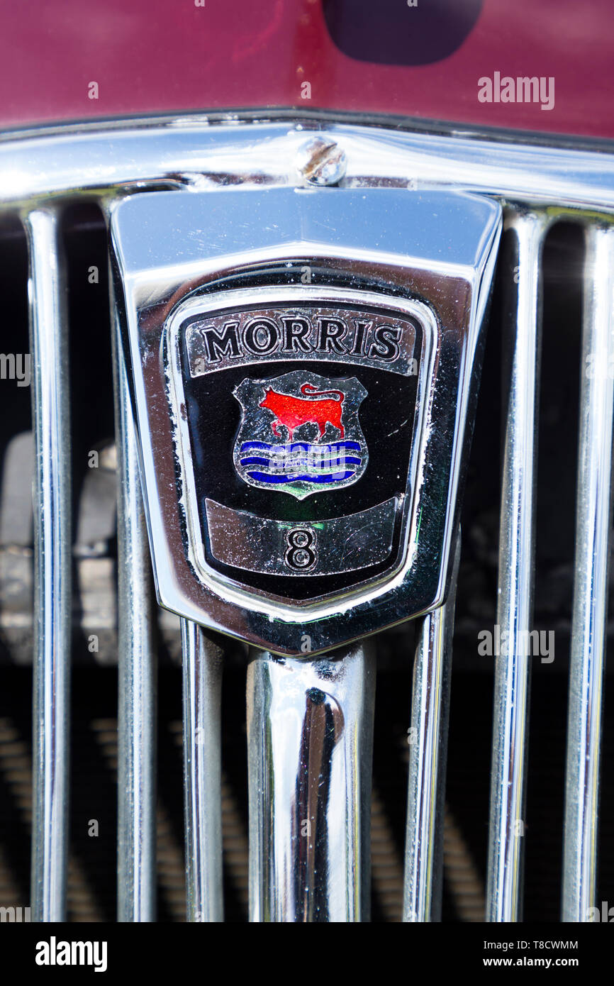 Morris 8 Car Badge Radiator Grille Logo Insignia On A Classic Old