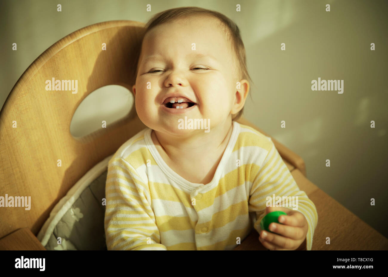 Cute baby smiling Stock Photo