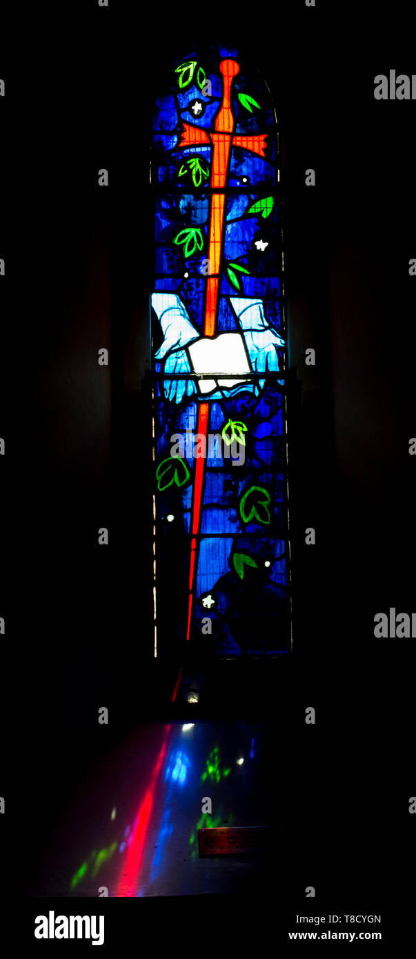 Stained Glass Window. Stock Photo
