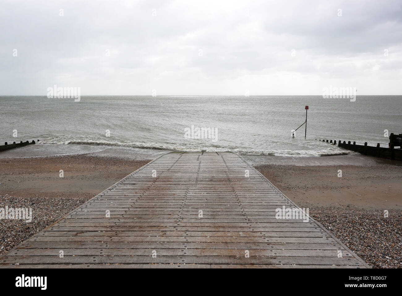 General views of the Selsey Boat Ramp, West Sussex, UK. Stock Photo