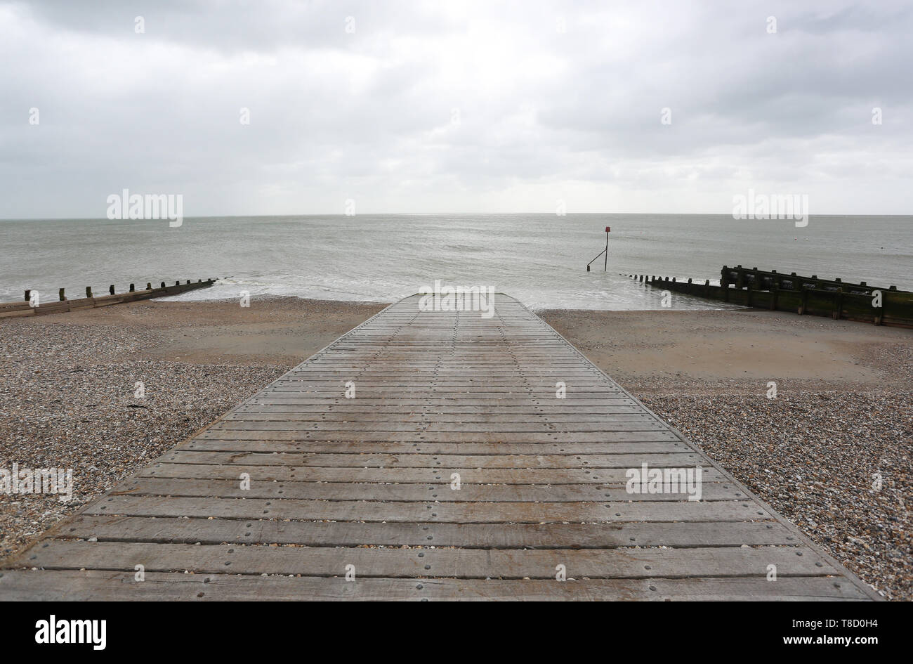 General views of the Selsey Boat Ramp, West Sussex, UK. Stock Photo